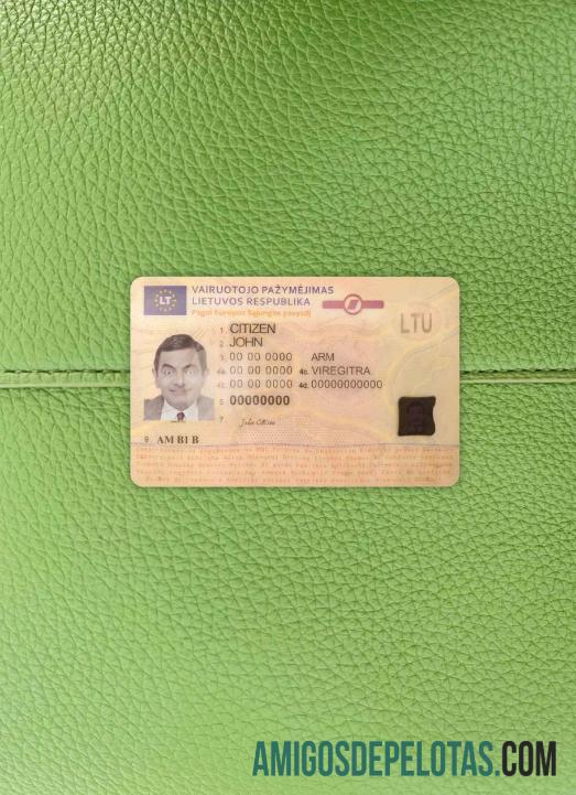 Lituânia DL fotovisual frontal modelo